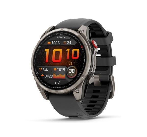 Garmin fēnix 8 Pro 3.56 cm (1.4") AMOLED 47 mm Digital 454 x 454 pixels Touchscreen Graphite, Titanium Wi-Fi GPS (satellite)