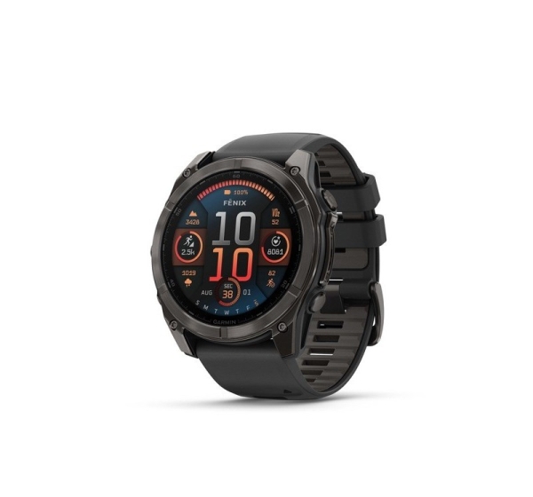 Garmin Fenix 8 3.56 cm (1.4") AMOLED 51 mm Digital 454 x 454 pixels Touchscreen Titanium Wi-Fi GPS (satellite)