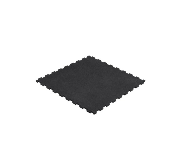 Rubber floor, equipment mat, puzzle 1m, 20mm, blac