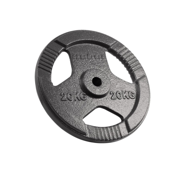 Cast iron weight 20kg, bore 31mm, disc with handles, REBEL ACTIVE