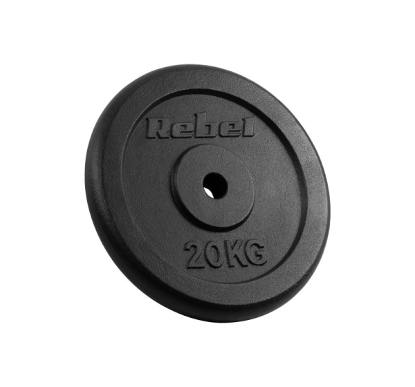 Cast iron weight 20kg, bore 31mm, classic disc, REBEL ACTIVE