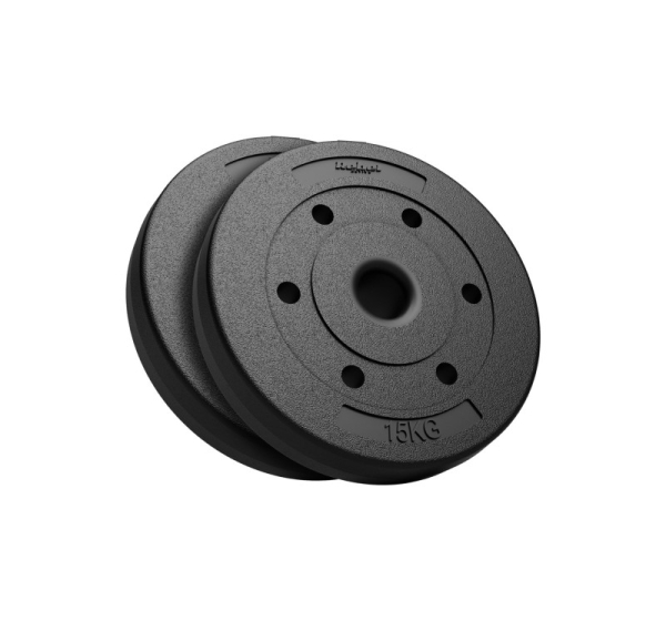 Bituminous Weight Set 2x15kg, 51mm Hole - for Olympic Bars, REBEL ACTIVE