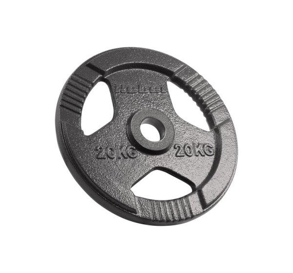 Olympic cast iron plate 20kg, 51mm hole, grips