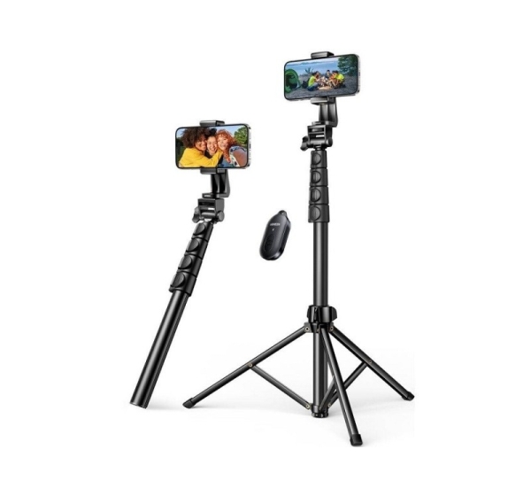 Ugreen selfie stick with stand and remote control LP680 1.8m (black)