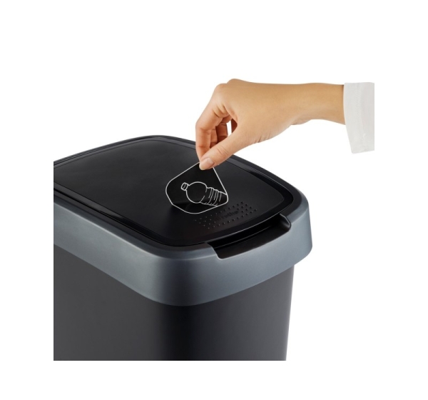 ROTHO Twist Silver - trash bin – 25l