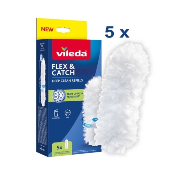 Vileda Flex&Catch dustpan refills, 5 pcs.