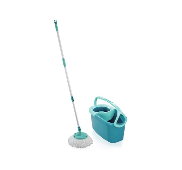Leifheit 55413 mop Aluminium, Polyamide, Polyethersulfone (PES), Polypropylene (PP), Stainless steel, Thermoplastic elastomer (TPE) Grey, Turquoise