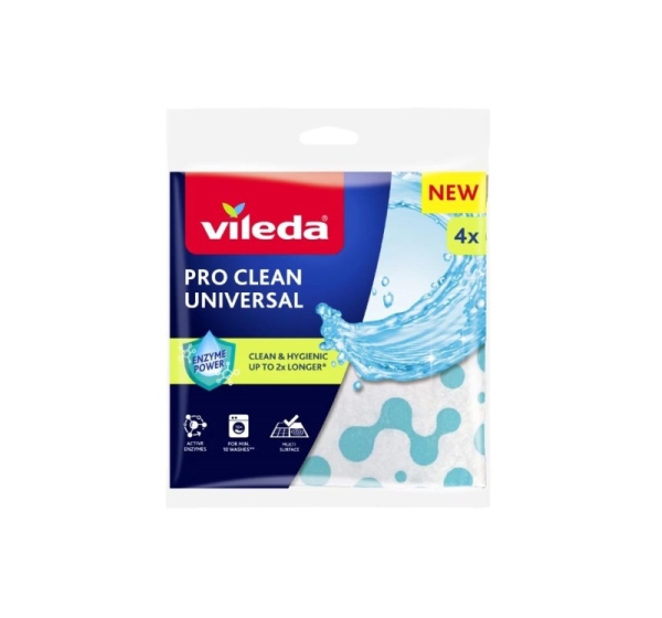 Universal cloth with enzymes Vileda Pro Clean 4 pcs.