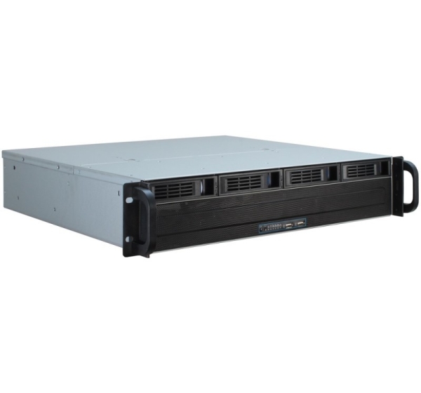 Inter-Tech IPC 2U-2404S Rack Black, Silver