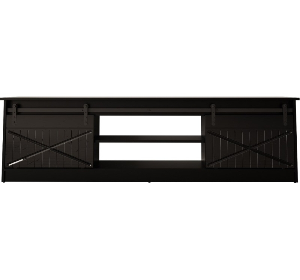 RTV GRANERO 200x56.7x35 black/black gloss cabinet