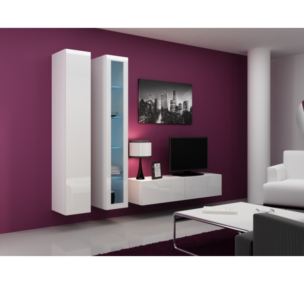 Cama TV stand VIGO 140 30/140/40 white/white gloss