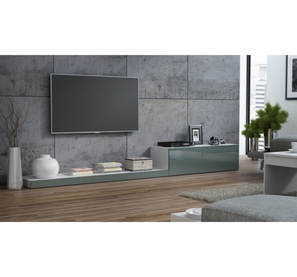 Cama TV stand LIFE 300/42/35 white/grey gloss