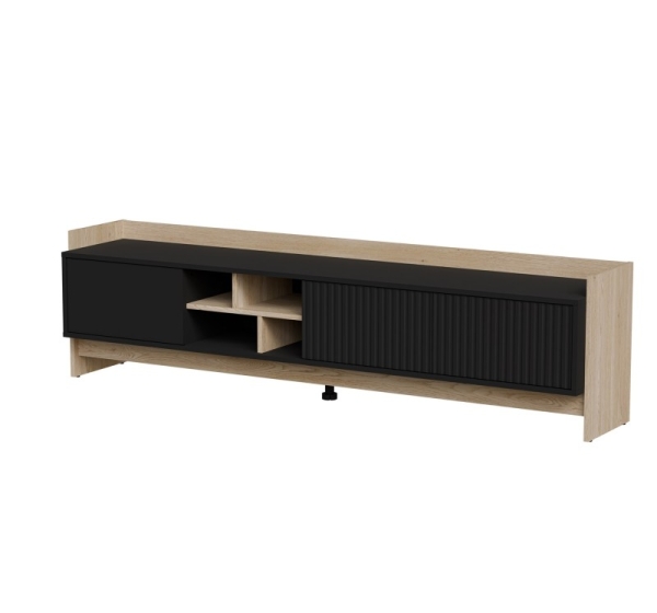 Cama RTV PORTO 3D cabinet 190x38x50 oak/black