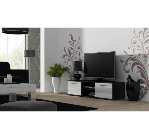 Cama TV stand SOHO 140 black/white gloss
