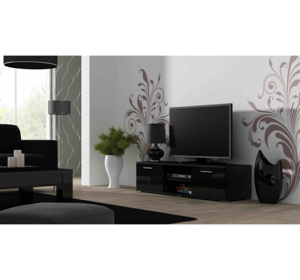 Cama TV stand SOHO 140 black/black gloss