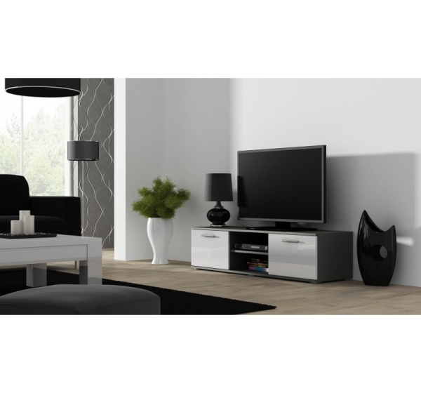 Cama TV stand SOHO 140 grey/white gloss