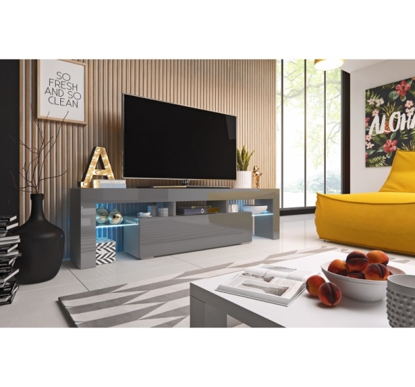 Cama TV stand TORO 158 grey/grey gloss