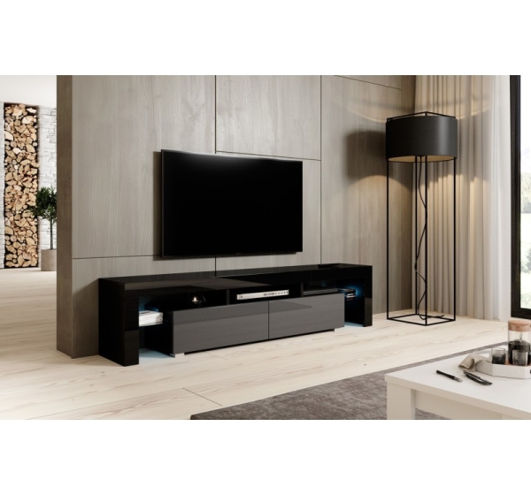 Cama TV stand TORO 200 black/grey gloss