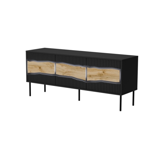 Cama INSERTO 3D TV cabinet 143.5x40x61.5 black + LED