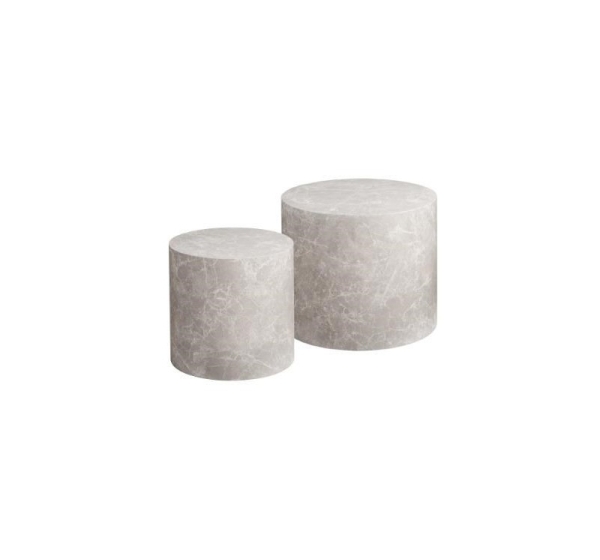 COFFEE TABLE BEIGE SET 38X36 48X40