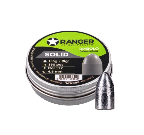 4.5 mm RANGER Diabolo Professional Solid semi-round shot 350 rounds. 1,15 g