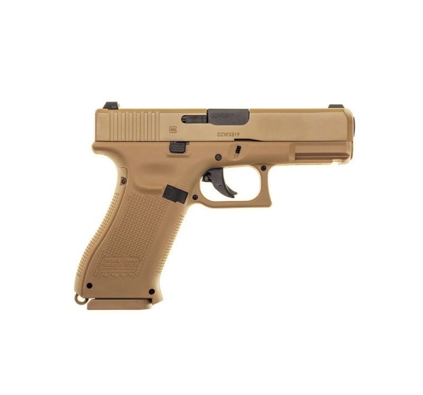 Glock 19X 4,5 mm coyote BB CO2 shot air pistol.