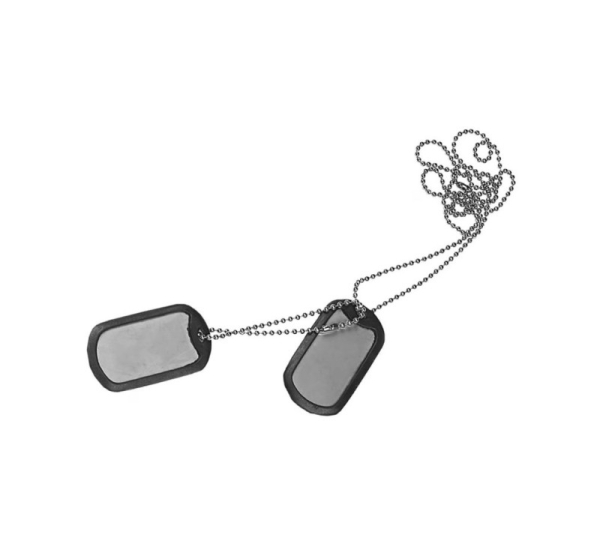 Stainless steel dog tag, Helikon