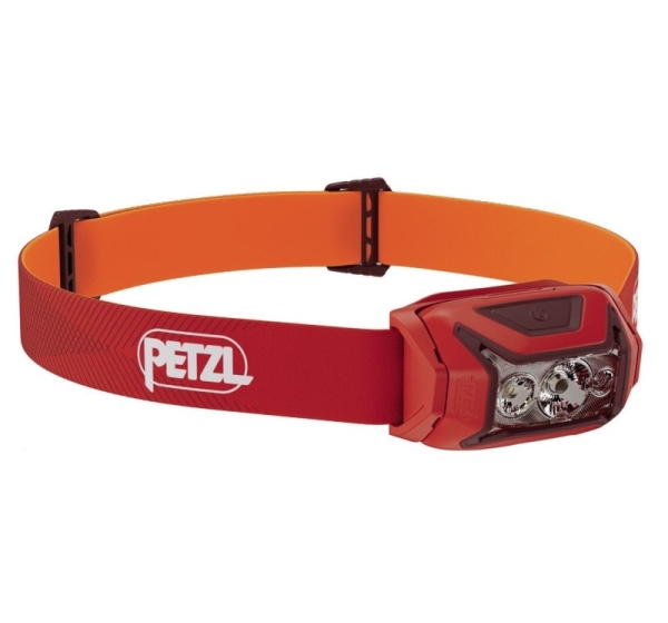 Petzl Actik Red Headband flashlight LED