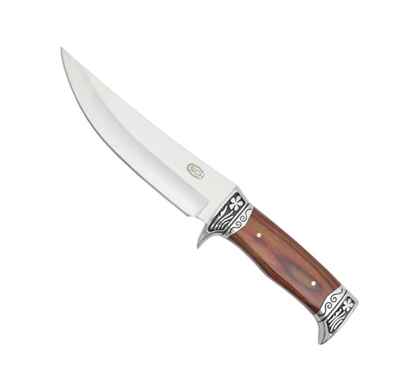 SCK hunting knife with wooden handle