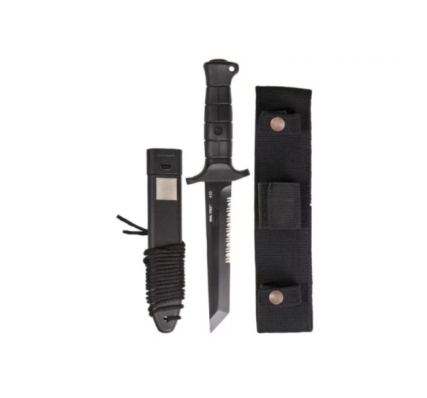 Mil-Tec German Combat Knife Black 2000 steel 440