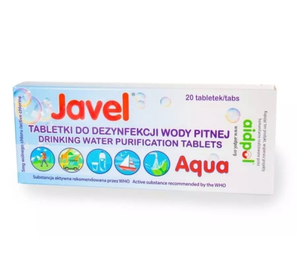 Javel Aqua water disinfection tablets, 20 pcs