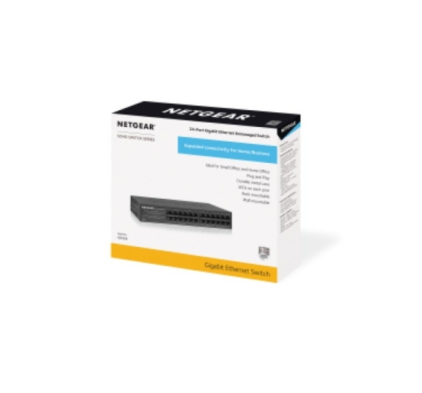 NETGEAR GS324 Unmanaged Gigabit Ethernet (10/100/1000) Black