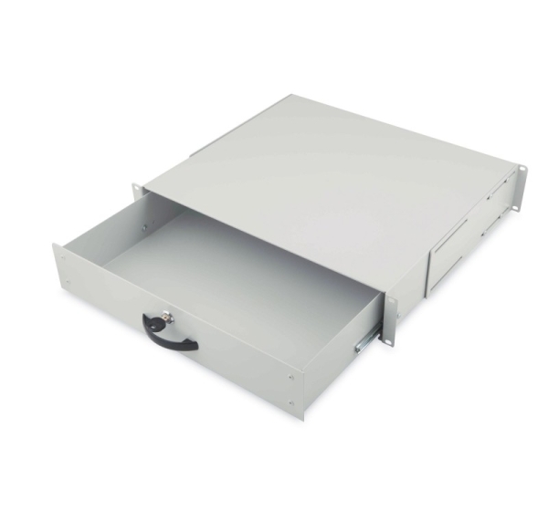 Digitus Lockable drawer for 482.6 mm (19") network and server cabinets, 2U