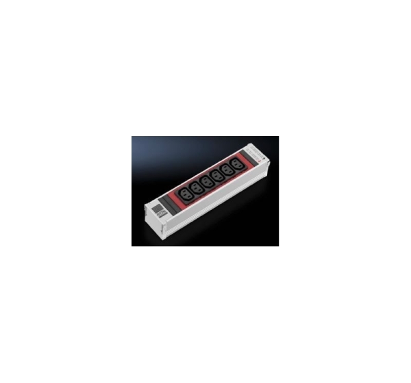 Rittal DK 7856.082 power extension 6 AC outlet(s) Indoor Aluminium, Red