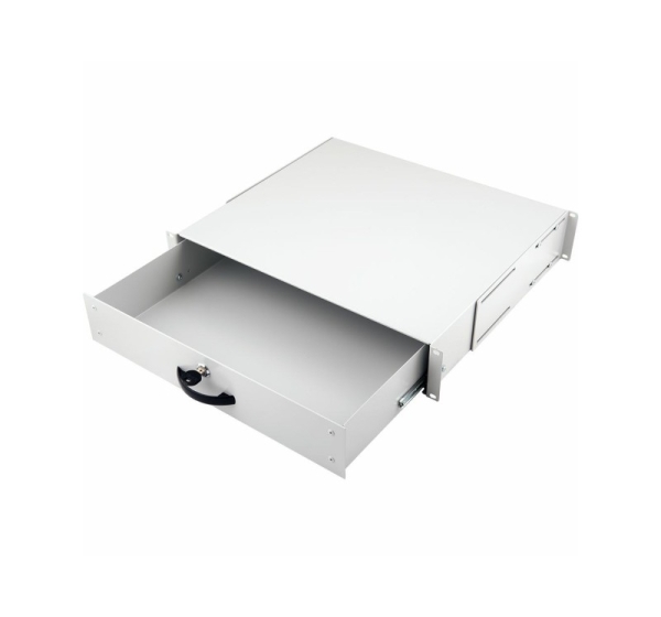 Equip Lockable Drawer 19', 2U, RAL7035 Grey
