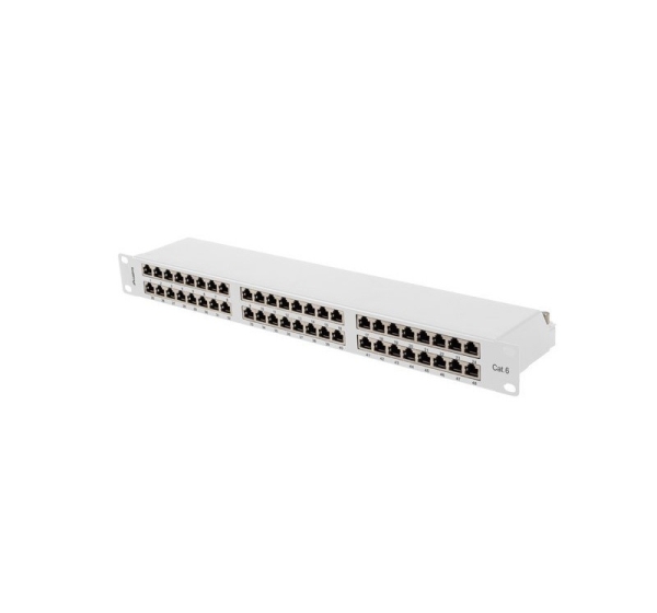 PATCH PANEL 48 PORT 1U 19" CAT6 FTP SHIELDED GRAY LANBERG
