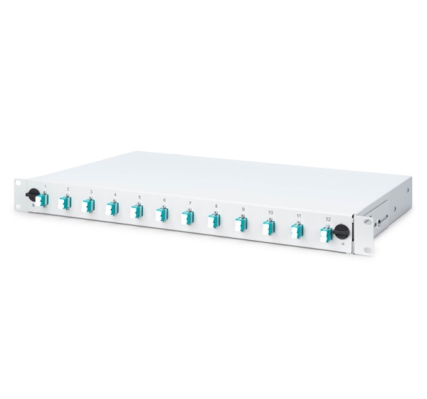 Digitus Fiber optic splice box, 1U, equipped, 12x LC DX, OM3