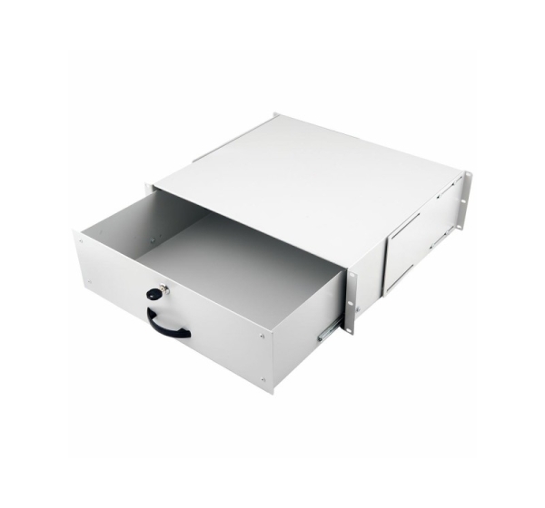 Equip Lockable Drawer 19', 3U, RAL7035 Grey