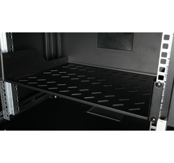 Equip Fixed Shelf 19', 2U, 800MM, Black