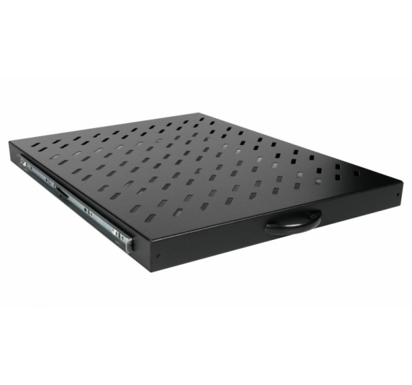 Equip Sliding Shelf 19', 1U, 800MM, Black