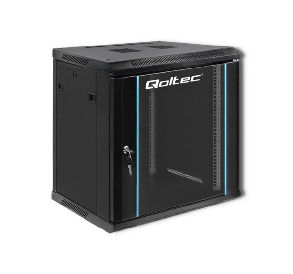 Qoltec 19" RACK cabinet 12U 600 x 635 x 450 Black