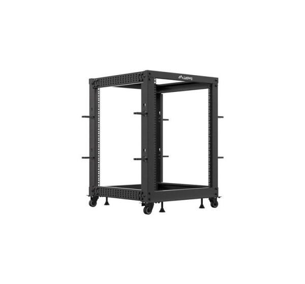 Open Rack 19" 15U 600x600-1100 adjustable black