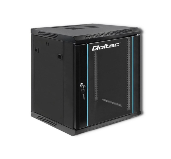 Qoltec 19" RACK cabinet 12U 600 x 635 x 600 Black