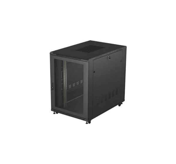 19" 22U 800x1200 black standing rack cabinet