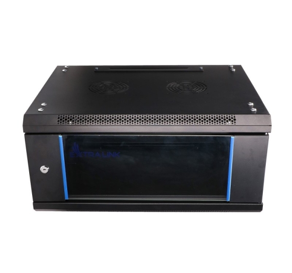 Extralink Rackmount cabinet 4U 600x450 Black wall mounted