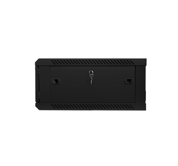 Lanberg wall-mounted installation rack cabinet 19'' 4U 600x600mm black (glass door)