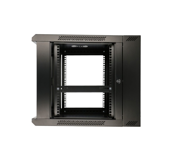 Extralink Rackmount cabinet 6U 600x600 AZH Black wall mounted, swing type