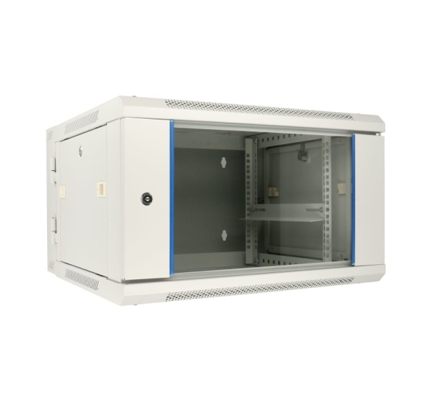 Extralink Rackmount cabinet 6U 600x600 AZH Gray wall mounted, swing type