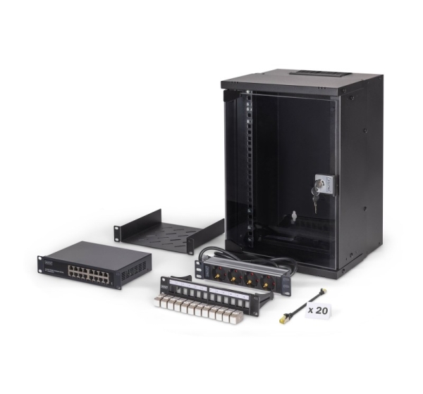 Network pack 10", 9U rack and equip, version