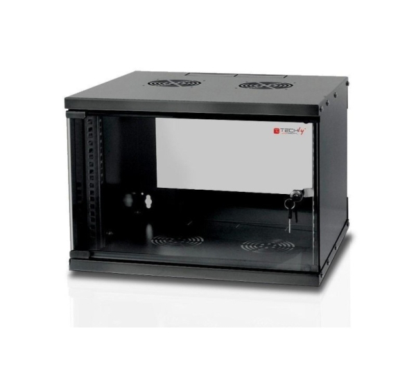 Techly Wall Rack Cabinet 19 6U D320 Black Assembled" I-CASE EL-1006B32
